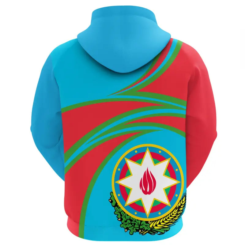 Azerbaijan (Blue) N Flag Hoodie RLT8 - Wonder Print Shop