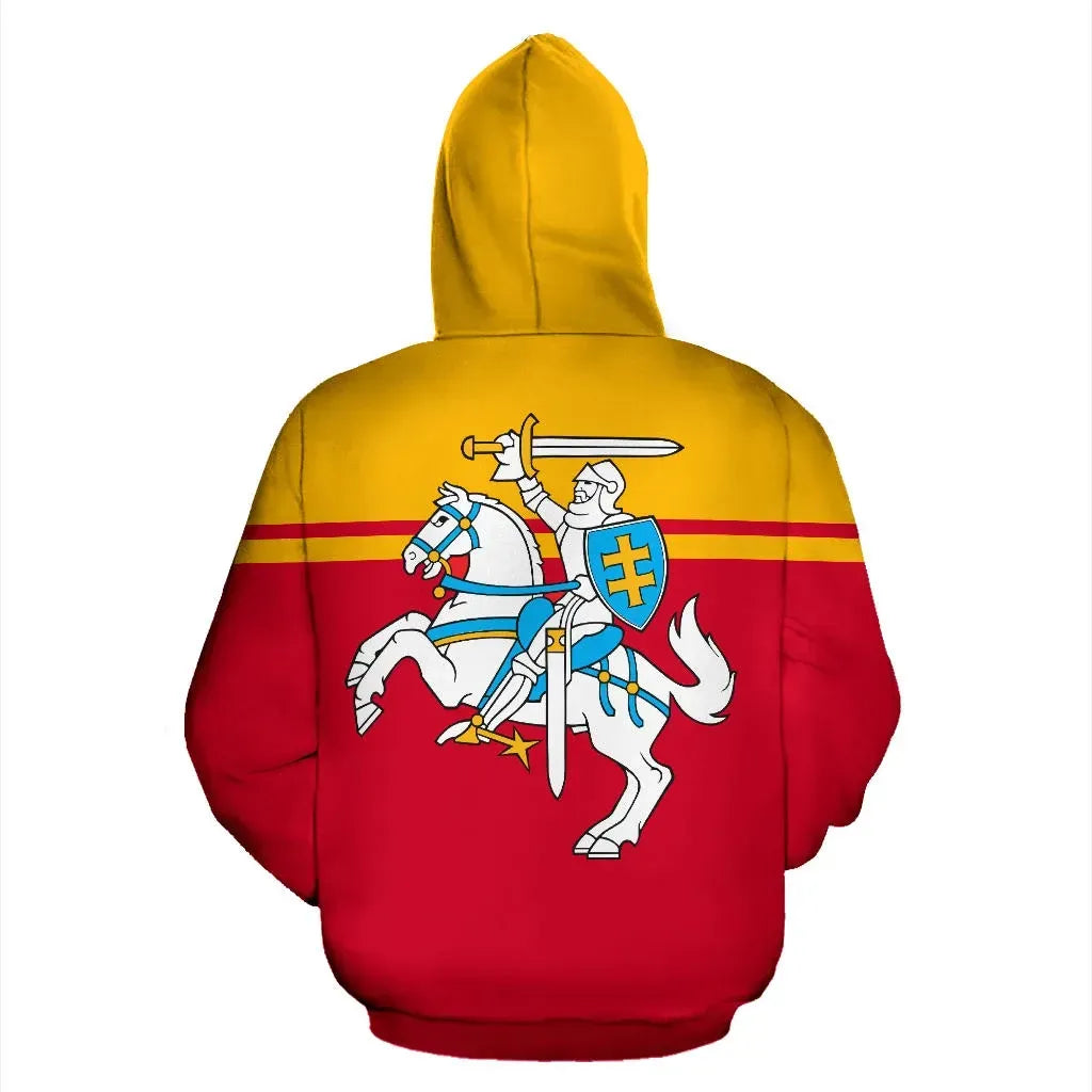 Lithuania All Over Zip Up Hoodie Horizontal Style RLT6 - Wonder Print Shop