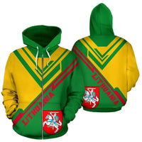 Lithuania All Over Zip Up Hoodie Drift Version RLT6 - Wonder Print Shop