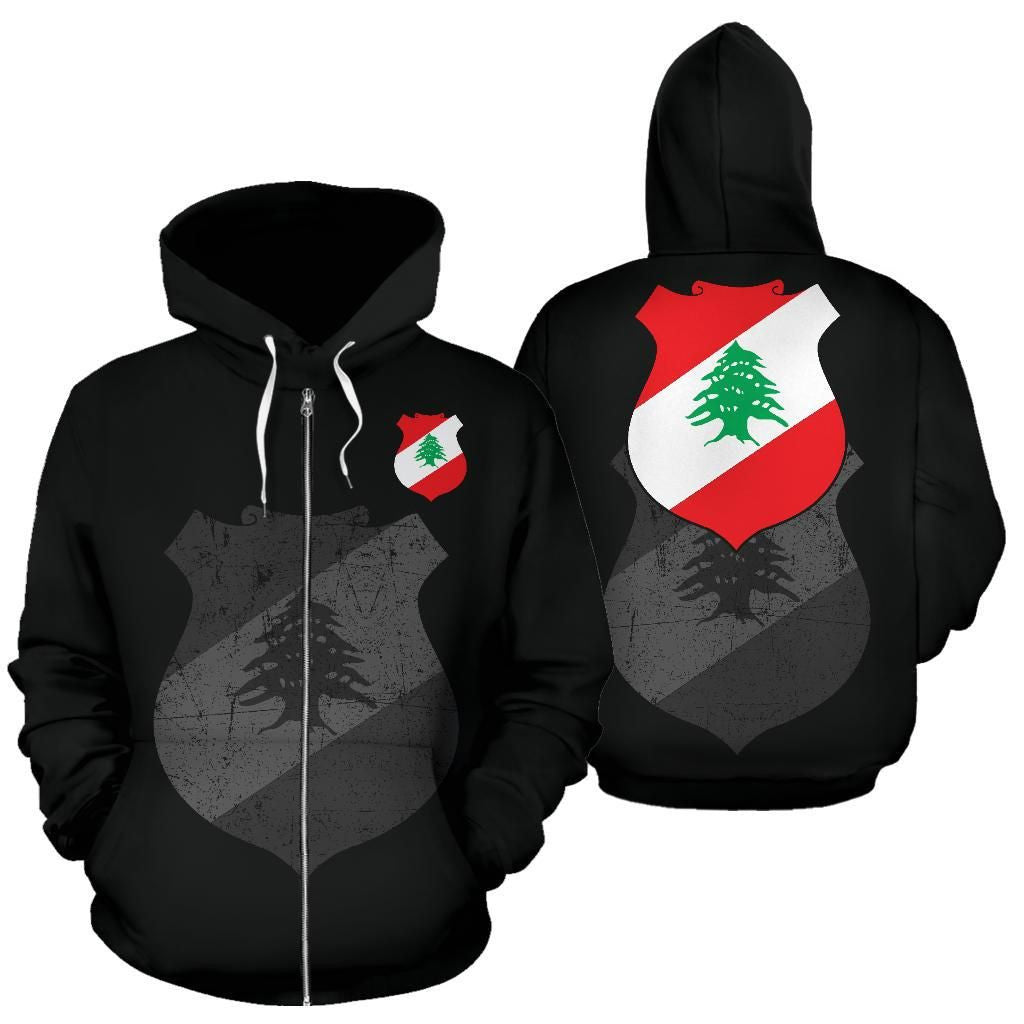 Lebanon Zipper Hoodie RLT6 - Wonder Print Shop
