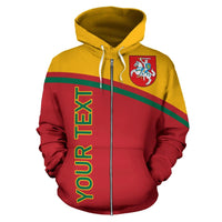 Lithuania All Over Zip Up Hoodie Custom Curve01 RLT6 - Wonder Print Shop