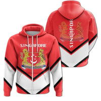 Singapore Zip Hoodie Coat Of Arms Lucian Style RLT13 - Wonder Print Shop