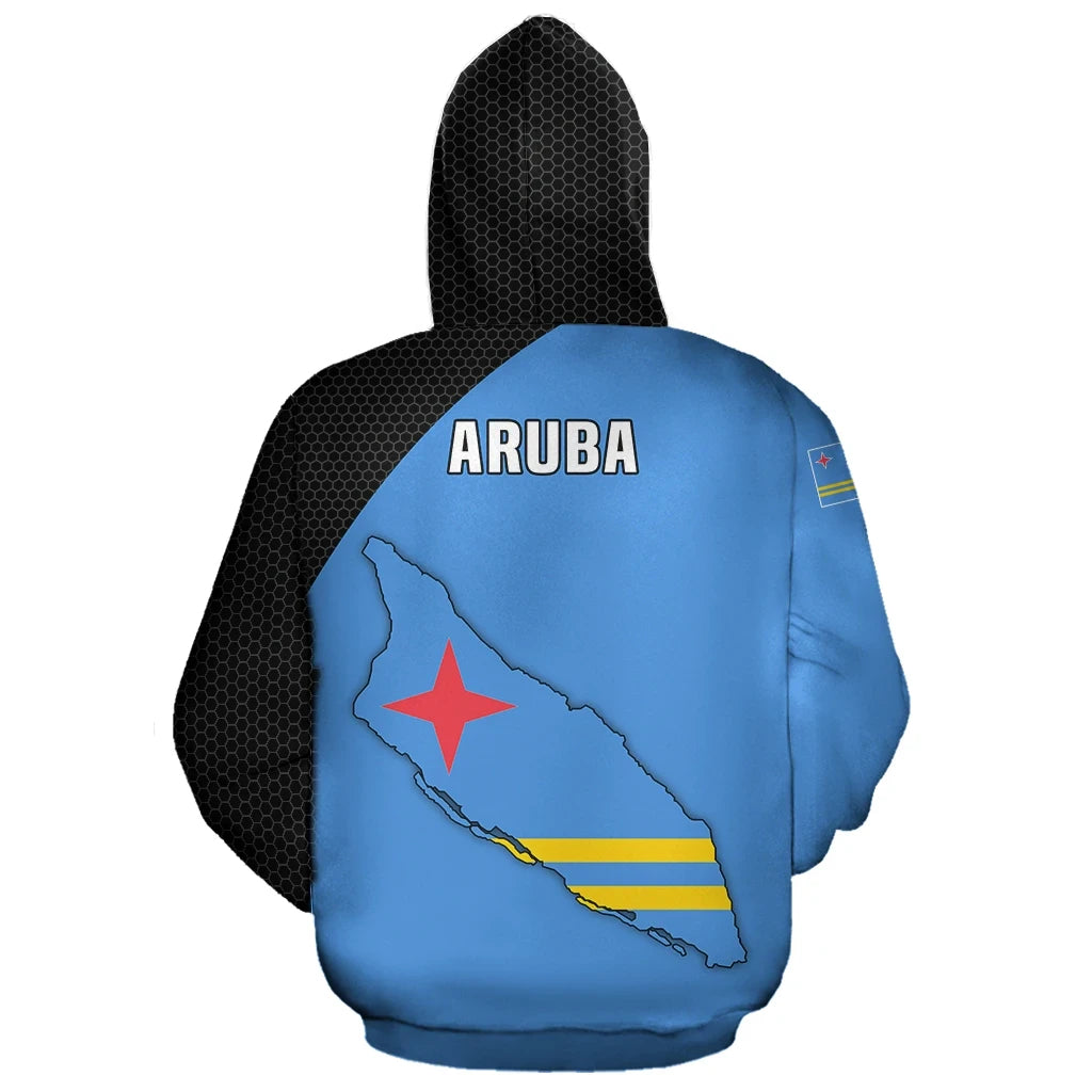 Aruba Map Hoodie RLT7 - Wonder Print Shop
