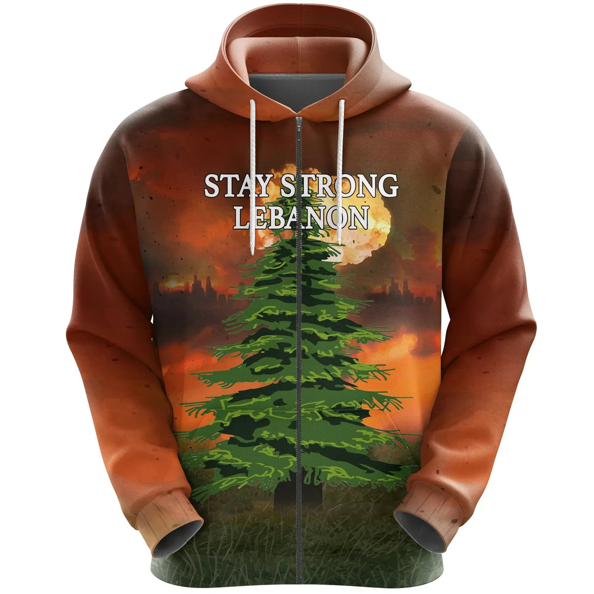 Lebanon Zip Hoodie Style RLT6 - Wonder Print Shop