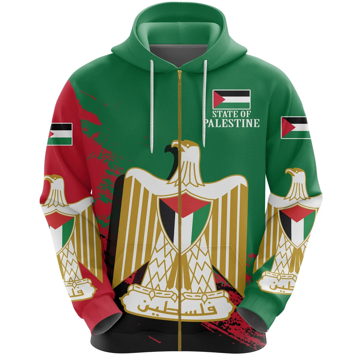 State of Palestine Special Zipper Hoodie RLT13 - Wonder Print Shop