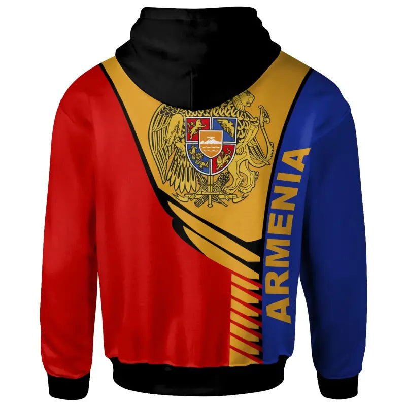 Custom Personalised Armenia Zip Up Hoodie Modern Style RLT8 - Wonder Print Shop