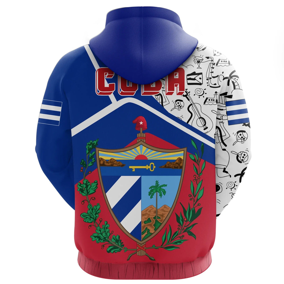 Cuba Zip Hoodie Havana RLT13 - Wonder Print Shop