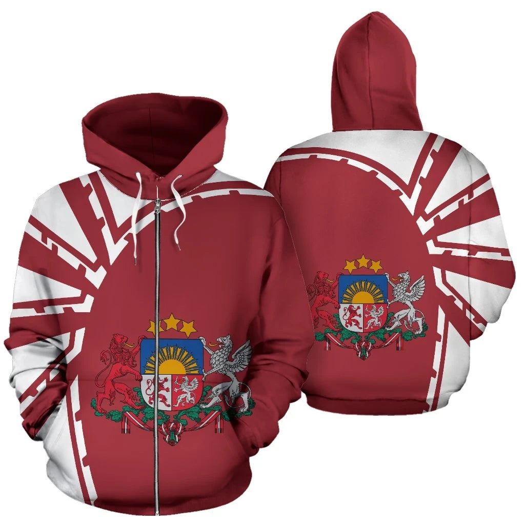 Latvia Zip Hoodie Premium Style RLT6 - Wonder Print Shop