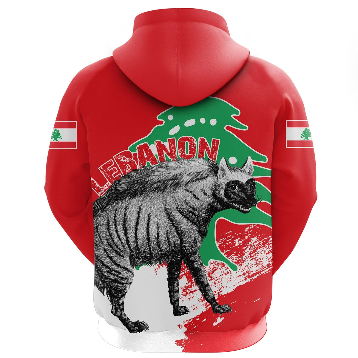 Lebanon Zipper Hoodie Striped Hyena RLT6 - Wonder Print Shop
