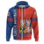 Czech Republic Coat Ofrms Zip Up Hoodie Quarter Style RLT13 - Wonder Print Shop