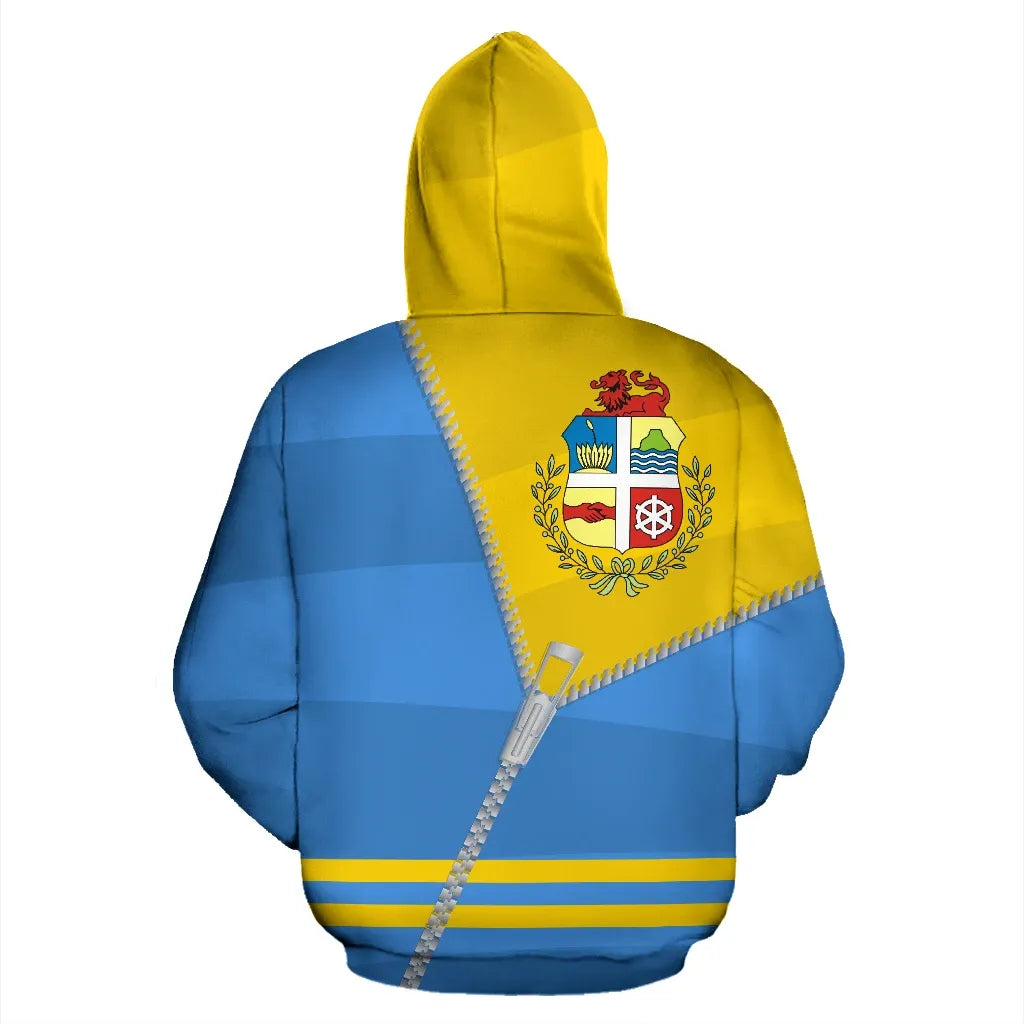 Aruba Hoodie Curve Zipper Style RLT7 - Wonder Print Shop