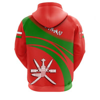 Oman Zip Hoodie Coat Of Arms Cricket Style RLT13 - Wonder Print Shop