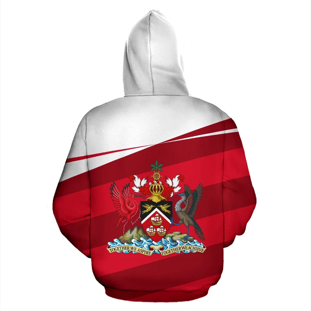 Trinidad and Tobago Flag Zipper Hoodie Vivian Style6 RLT6 - Wonder Print Shop