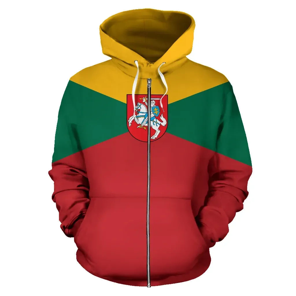 Lithuania (Lietuva) Spirit Zip Hoodie7 RLT6 - Wonder Print Shop