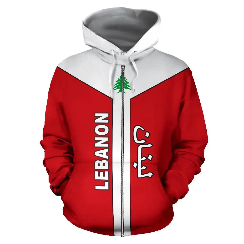Lebanon Rising Zip Hoodie RLT6 - Wonder Print Shop