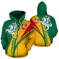 Lithuania Sky Zip Up Hoodie RLT6 - Wonder Print Shop