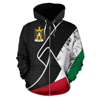 Palestine Hoodie Zip Special Grunge Flag RLT13 - Wonder Print Shop