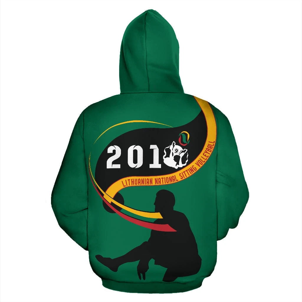 (Lietuva) Lithuania Zip Up Hoodie Sitting Volleyball Win 2019 RLT6 - Wonder Print Shop