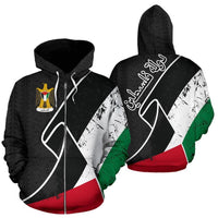 Palestine Hoodie Zip Special Grunge Flag RLT13 - Wonder Print Shop