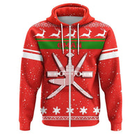 Christmas Oman Coat Of Arms Zip Hoodie RLT13 - Wonder Print Shop