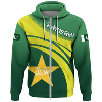 Pakistan Star Cricket Zip Hoodie RLT13 - Wonder Print Shop
