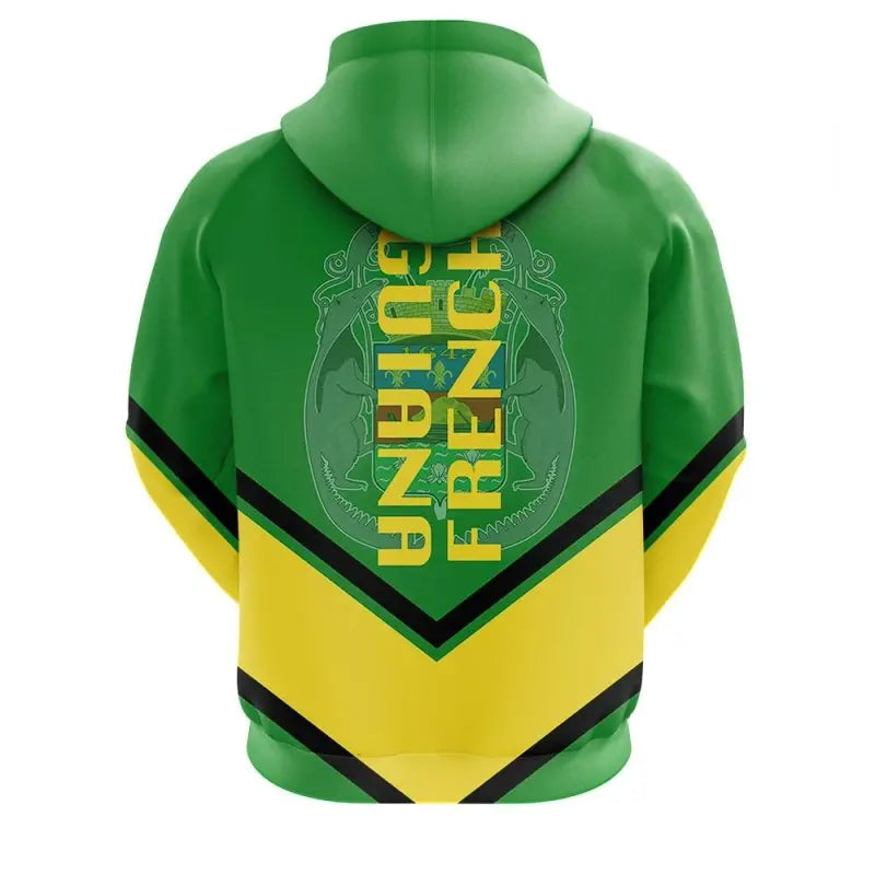 French Guiana Coat Of Arms Zip Hoodie Lucian Style RLT8 - Wonder Print Shop