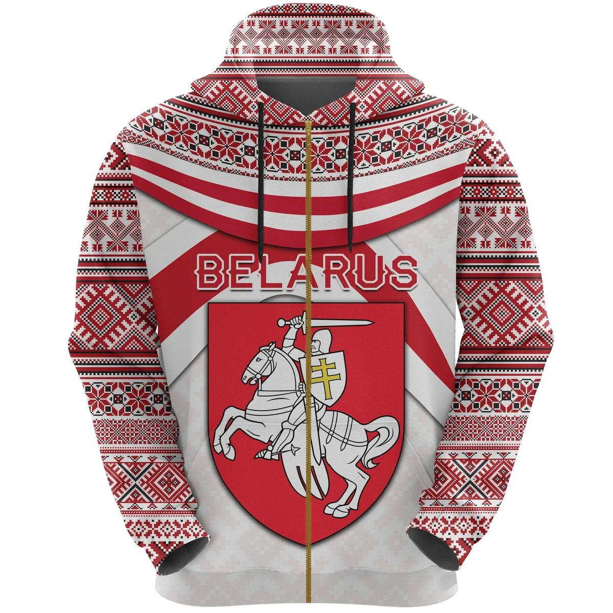Belarus Pahonia Zip Hoodie Vibes Version RLT6 - Wonder Print Shop