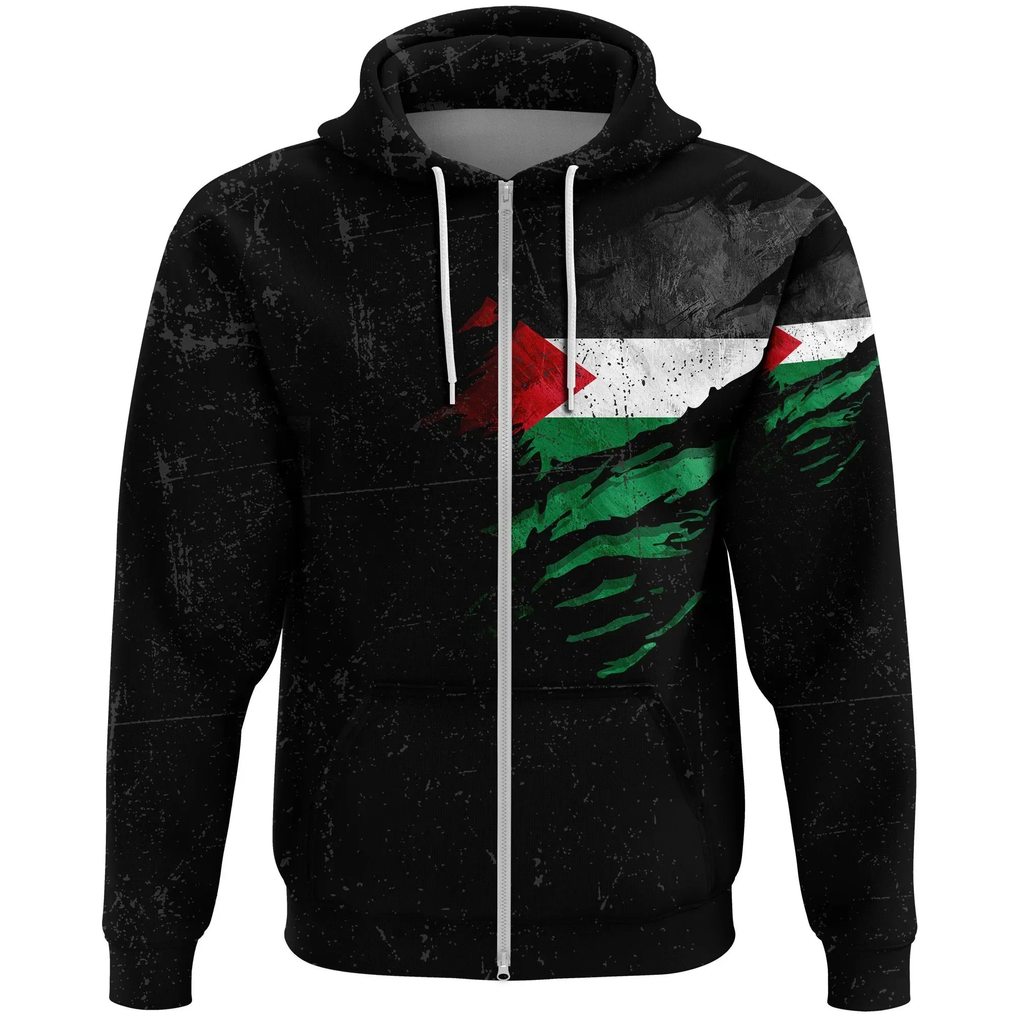 Palestine In Me Zip Hoodie Special Grunge Style RLT13 - Wonder Print Shop
