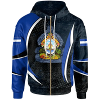 Honduras Personalised Zip Up Hoodie Honduras Spirit RLT8 - Wonder Print Shop