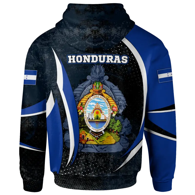 Honduras Zip Up Hoodie Honduras Spirits RLT8 - Wonder Print Shop
