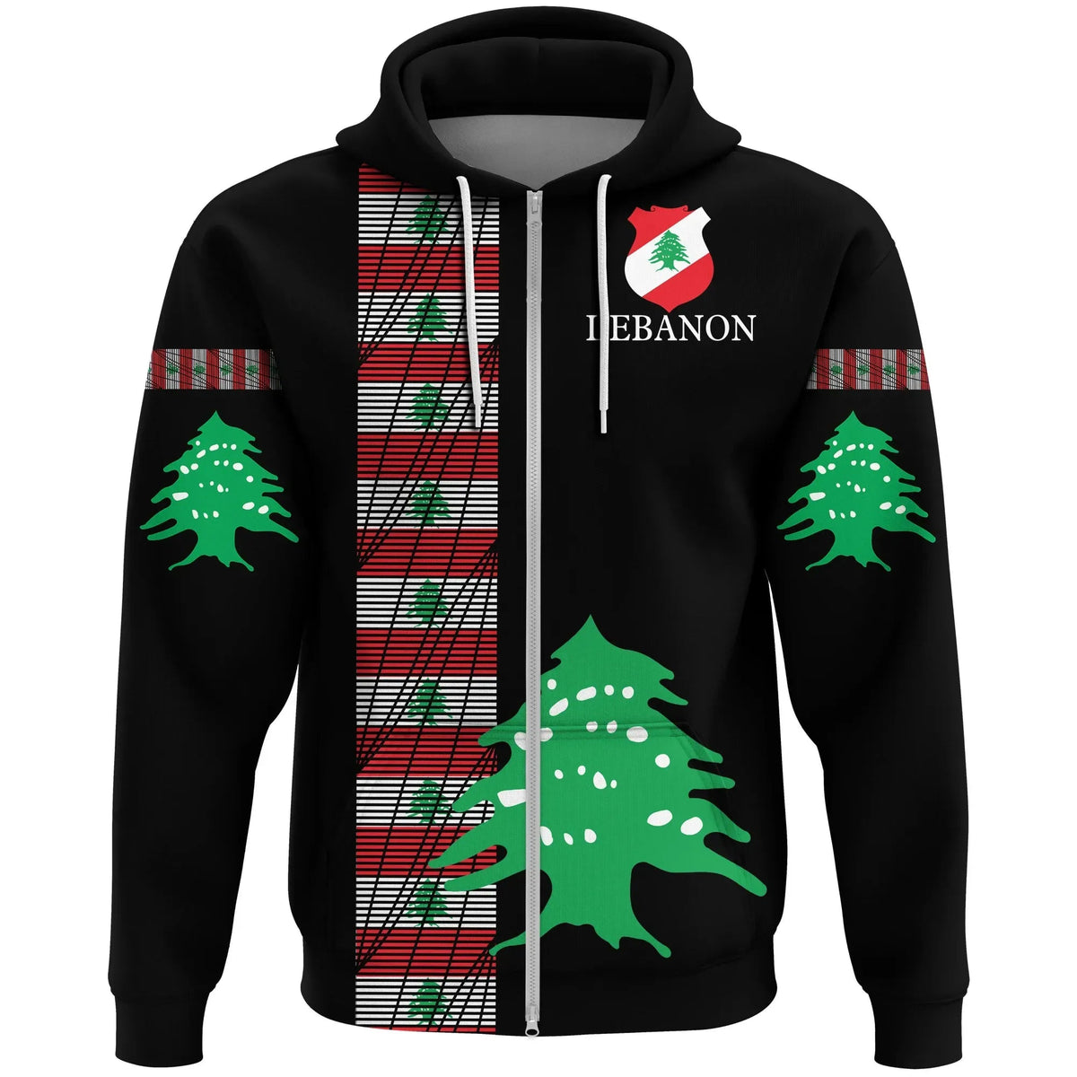 Lebanon United Zip Hoodie RLT6 - Wonder Print Shop