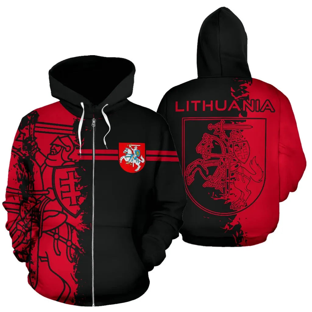 Sport Lithuania Zip Up Hoodie Mystic Style 02 RLT6 - Wonder Print Shop