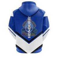 Honduras Coat Of Arms Zip Hoodie Lucian Style RLT8 - Wonder Print Shop