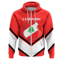 Lebanon Coat Of Arms Zip Hoodie Lucian Style RLT6 - Wonder Print Shop