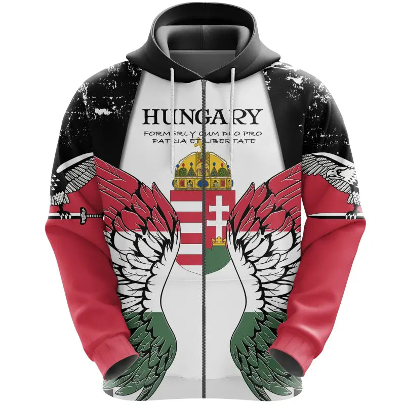 hungary-turul-wings-zip-hoodie