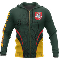 Lithuania Zipper Hoodie Robust Style RLT6 - Wonder Print Shop