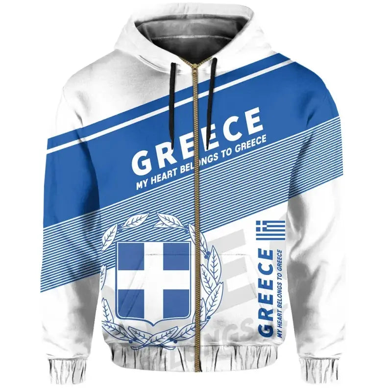 Greece Flag Motto Hoodie Limited Style RLT12 - Wonder Print Shop