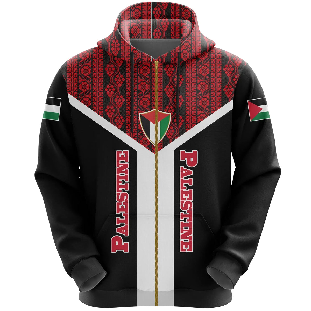 Palestine Hoodie Rising Zip RLT13 - Wonder Print Shop