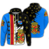 Congo Coat Of Arms Zipper Hoodie Flag Style RLT13 - Wonder Print Shop