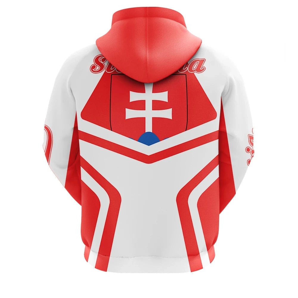 Slovakia Zip Up Hoodie Coat Of Arms My Style RLT13 - Wonder Print Shop