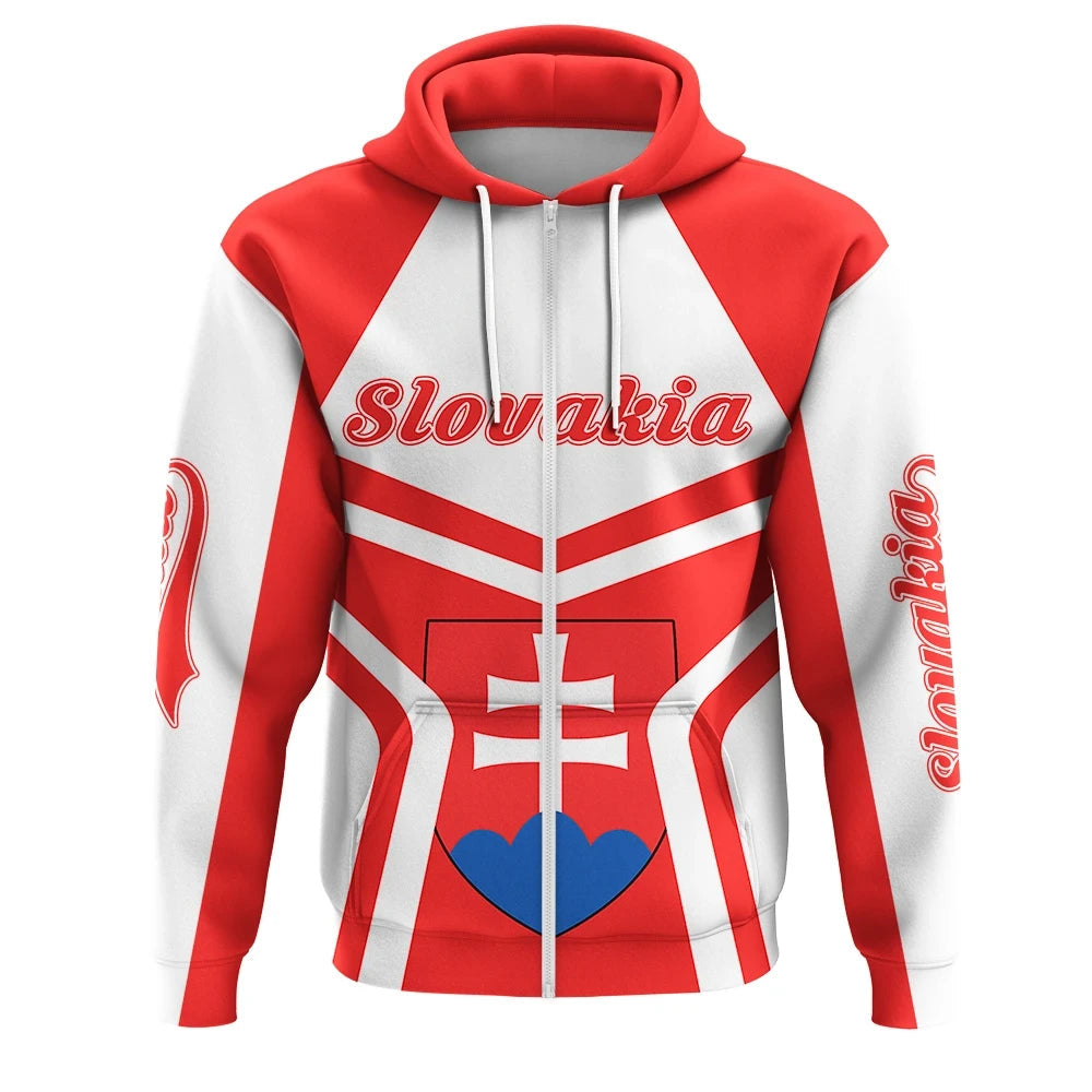 Slovakia Zip Up Hoodie Coat Of Arms My Style RLT13 - Wonder Print Shop