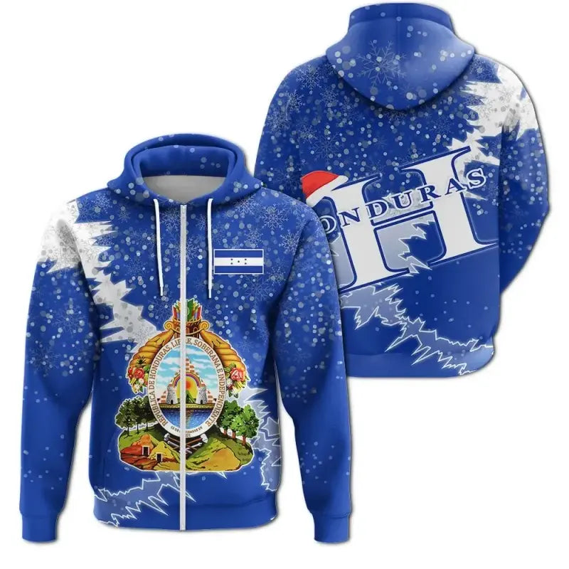 honduras-christmas-coat-of-arms-zip-up-hoodie-x-style