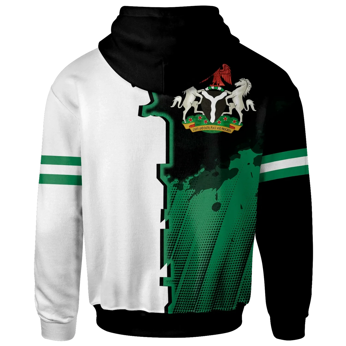 Nigeria Personalised Zip Up Hoodie Independence Day RLT8 - Wonder Print Shop