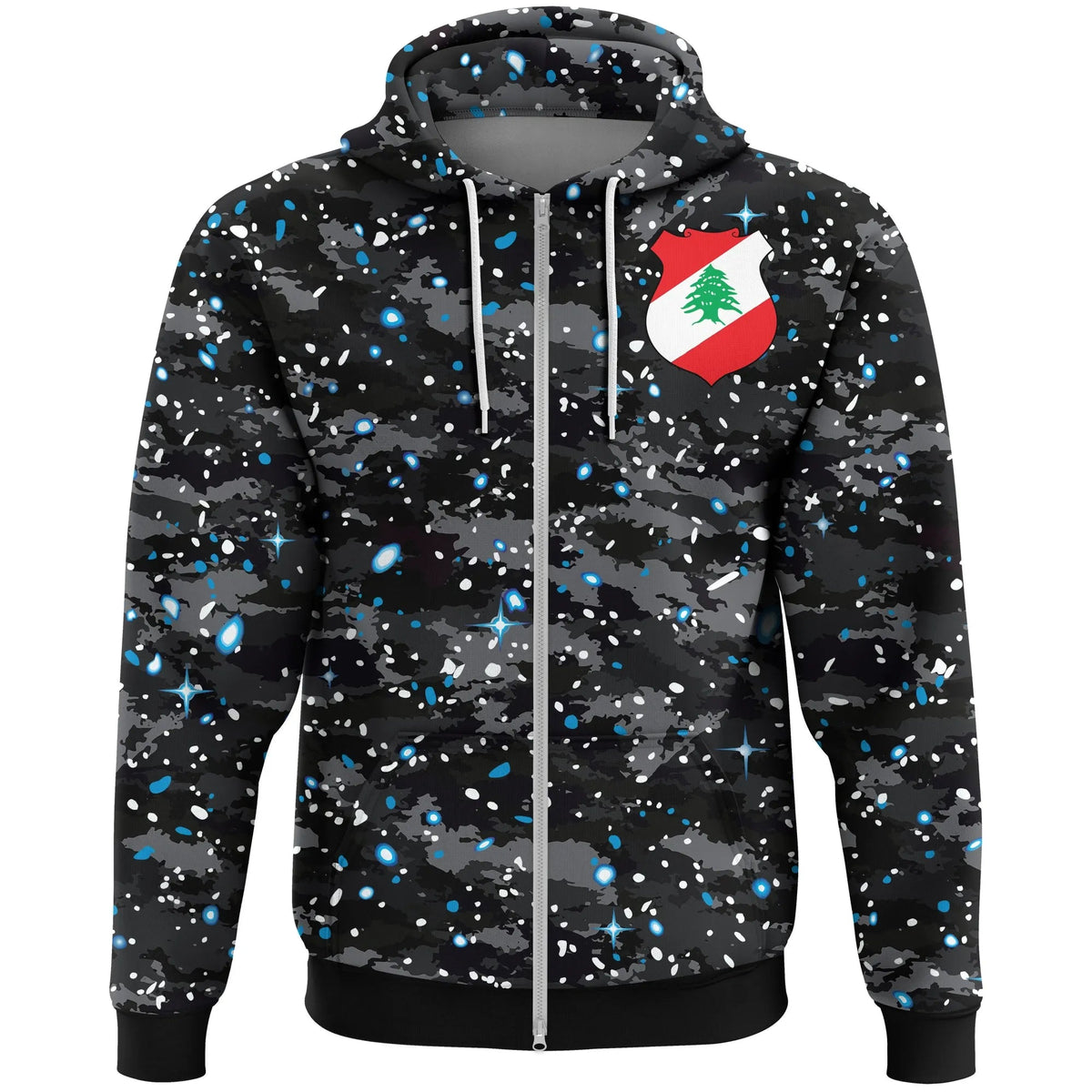 Lebanon Hoodie Space Camo (Zip) RLT6 - Wonder Print Shop