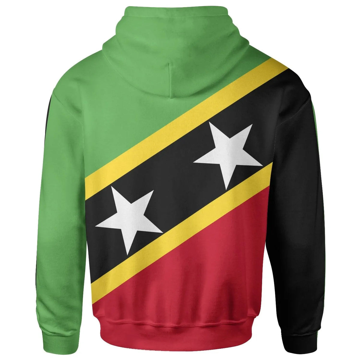 Saint Kitts and Nevis Zip Up Hoodie Saint Kitts and Nevis Flag Style RLT6 - Wonder Print Shop