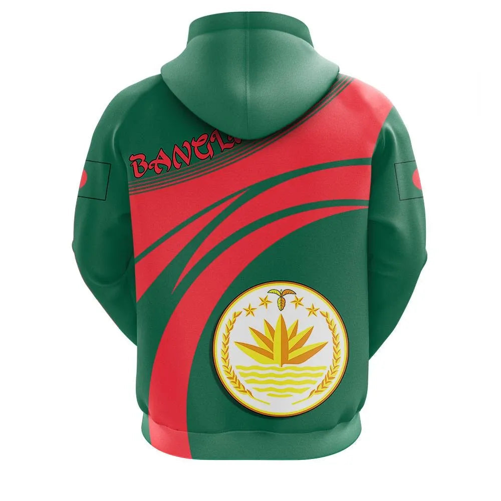 Bangladesh Coat Of Arms Zip Hoodie Cricket Style RLT6 - Wonder Print Shop