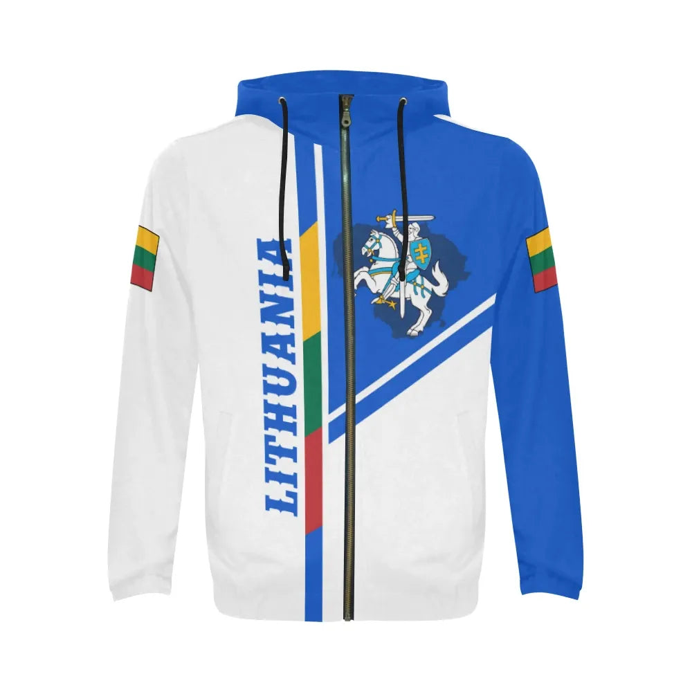 Lithuania Zip Hoodie Vytis Lietuva RLT6 - Wonder Print Shop