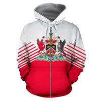 Trinidad and Tobago Zip Up Hoodie Stripes Style RLT6 - Wonder Print Shop