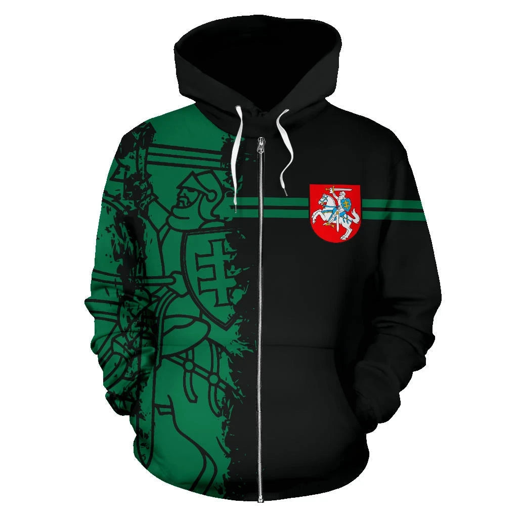 Sport Lithuania Zip Up Hoodie Mystic Style 03 RLT6 - Wonder Print Shop