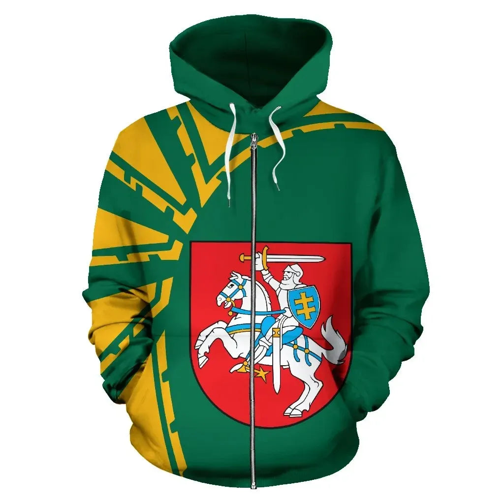 Lithuania Zip Hoodie Premium Style RLT6 - Wonder Print Shop